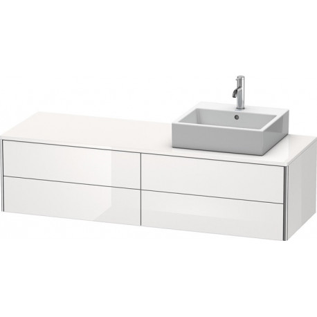 Meuble sous-vasque XSQUARE 400x1600x548m avec éclairage re blanc brillant lack