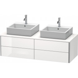 Meuble sous-vasque XSQUARE 400x1400x548mm pour 2 bassin blanc mat