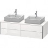 Meuble sous-vasque XSQUARE 400x1400x548mm f 2 bassin blanc brillant lack