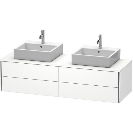Meuble sous-vasque XSQUARE 400x1600x548mm pour 2 bassin blanc mat