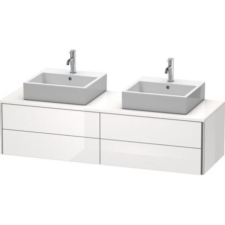 Meuble sous-vasque XSQUARE 400x1600x548mm f 2 bassin blanc brillant