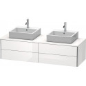 Meuble sous-vasque XSQUARE 400x1600x548mm f 2 bassin blanc brillant