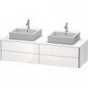 Meuble sous-vasque XSQUARE 400x1600x548mm f 2 bassin blanc brillant