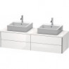 Meuble sous-vasque XSQUARE 400x1600x548mm f 2 bassin blanc brillant lack