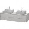 Meuble sous-vasque XSQUARE 400x1600x548mm f 2 Be blanc nordique