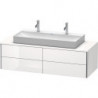 Meuble sous-vasque XSQUARE 400x1400x548mm blanc semi-brillant