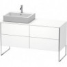 Meuble sous-vasque XSQUARE 778x1400x548m avec éclairagecken re blanc mat