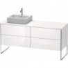 Meuble sous-vasque XSQUARE 778x1600x548m avec éclairage blanc semi-brillant