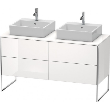 Meuble sous-vasque XSQUARE 778x1400x548mm f 2 bassin blanc brillant
