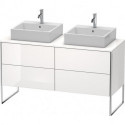 Meuble sous-vasque XSQUARE 778x1400x548mm f 2 bassin blanc brillant lack