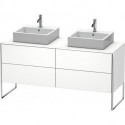 Meuble sous-vasque XSQUARE 778x1600x548mm pour 2 bassin blanc mat