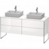 Meuble sous-vasque XSQUARE 778x1600x548mm f 2 bassin blanc brillant