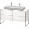 Meuble sous-vasque XSQUARE 778x1400x548mm blanc semi-brillant