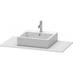 Console Duravit XSQUAREavec découpe 16x1000x550mm blanc semi-brillant