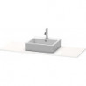 Console Duravit XSQUARE 16x1400x550mmavec découpe gauche blanc brillant