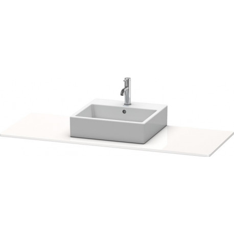 Console Duravit XSQUARE 16x1400x550mmavec découpe droite blanc brillant