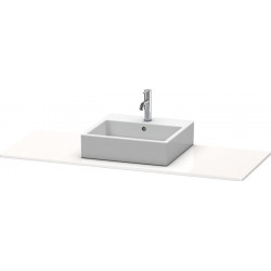 Console Duravit XSQUARE 16x1400x550mmavec découpe droite blanc brillant lack
