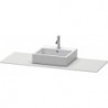 Console Duravit XSQUARE 16x1400x550mmavec découpe milieu blanc sdm