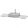 Console Duravit XSQUARE 16x1400x550mmavec découpe milieu blanc nordique