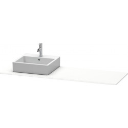 Console Duravit XSQUARE 16x1600x550mmavec découpe gauche blanc mat