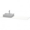 Console Duravit XSQUARE 16x1600x550mmavec découpe gauche blanc mat