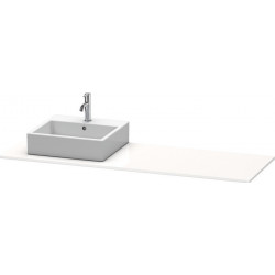Console Duravit XSQUARE 16x1600x550mmavec découpe gauche blanc brillant