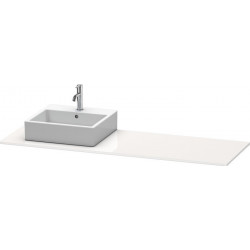 Console Duravit XSQUARE 16x1600x550mmavec découpe gauche blanc brillant lack