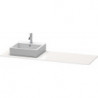 Console Duravit XSQUARE 16x1600x550mmavec découpe gauche blanc brillant lack