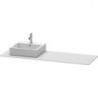 Console Duravit XSQUARE 16x1600x550mmavec découpe gauche blanc sdm