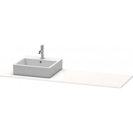 Console Duravit XSQUARE 16x1600x550mmavec découpe gauche blanc nordique