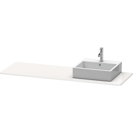 Console Duravit XSQUARE 16x1600x550mmavec découpe droite blanc brillant lack