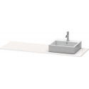Console Duravit XSQUARE 16x1600x550mmavec découpe droite blanc brillant lack