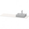 Console Duravit XSQUARE 16x1600x550mmavec découpe droite blanc brillant lack