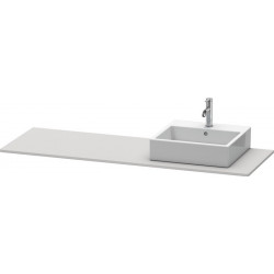 Console Duravit XSQUARE 16x1600x550mmavec découpe droite blanc nordique