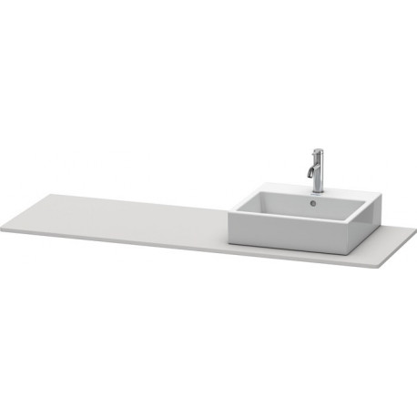 Console Duravit XSQUARE 16x1600x550mmavec découpe droite blanc nordique
