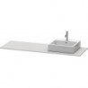 Console Duravit XSQUARE 16x1600x550mmavec découpe droite blanc nordique