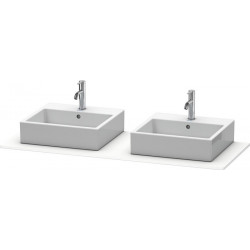 Console Duravit XSQUAREavec 2 découpes 16x1400x550mm blanc mat