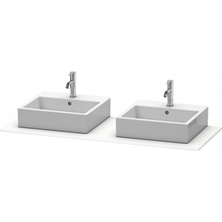 Console Duravit XSQUAREavec 2 découpes 16x1400x550mm blanc mat