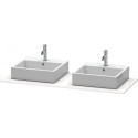 Console Duravit XSQUAREavec 2 découpes 16x1400x550mm blanc brillant