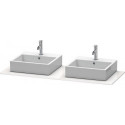 Console Duravit XSQUAREavec 2 découpes 16x1400x550mm blanc brillant lack