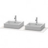 Console Duravit XSQUAREavec 2 découpes 16x1400x550mm blanc brillant lack
