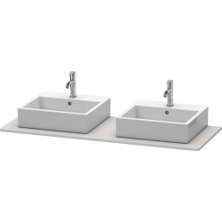 Console Duravit XSQUAREavec 2 découpes 16x1400x550mm blanc nordique