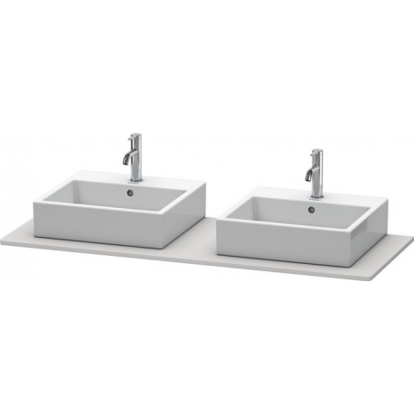 Console Duravit XSQUAREavec 2 découpes 16x1400x550mm blanc nordique