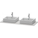 Console Duravit XSQUAREavec 2 découpes 16x1400x550mm blanc nordique