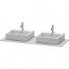 Console Duravit XSQUAREavec 2 découpes 16x1400x550mm blanc nordique