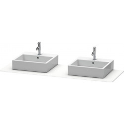Console Duravit XSQUAREavec 2 découpes 16x1600x550mm blanc mat
