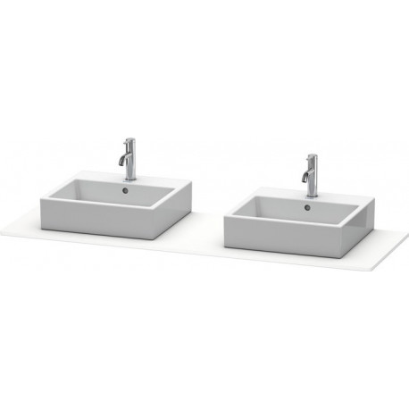 Console Duravit XSQUAREavec 2 découpes 16x1600x550mm blanc mat