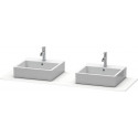 Console Duravit XSQUAREavec 2 découpes 16x1600x550mm blanc mat