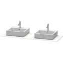 Console Duravit XSQUAREavec 2 découpes 16x1600x550mm blanc brillant lack