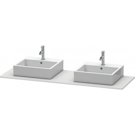 Console Duravit XSQUAREavec 2 découpes 16x1600x550mm blanc semi-brillant